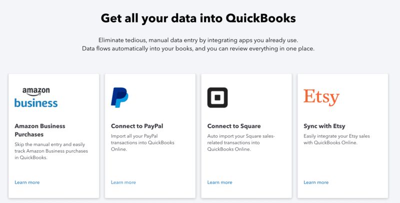intégrations quickbooks