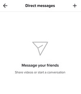 Icône de message direct TikTok