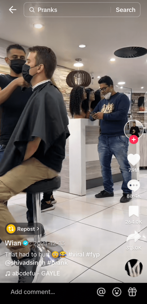 Page TikTok pour vous