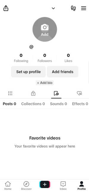 Page de profil TikTok