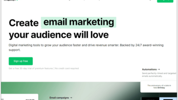 Page d'accueil du service d'email marketing MailerLite