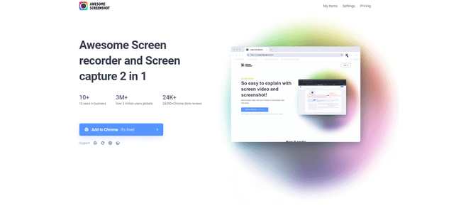 Extension de navigateur impressionnante pour enregistreur d'écran gratuit de capture d'écran