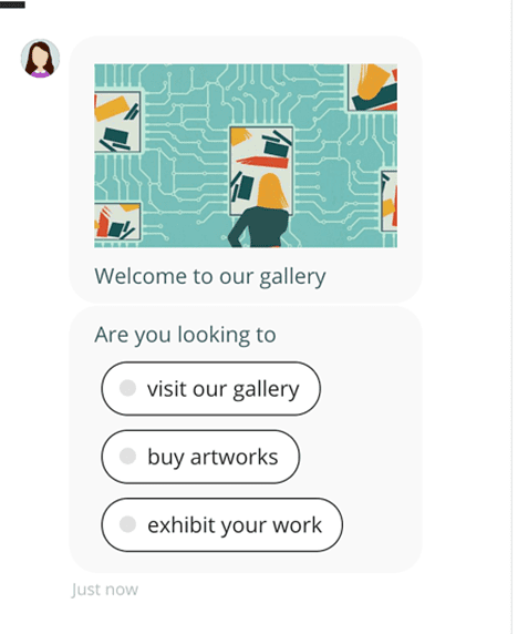 Chatbot de commerce électronique conversant avec les clients sur le site Web