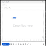 comment joindre des fichiers dans Gmail en utilisant « déposer des fichiers ici »