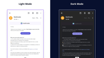 expérience utilisateur en mode clair et en mode sombre