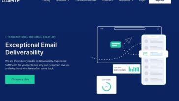Page d'accueil SMTP.com comme alternative à Sendgrid