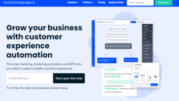 Tableau de bord d'automatisation du marketing par e-mail ActiveCampaign