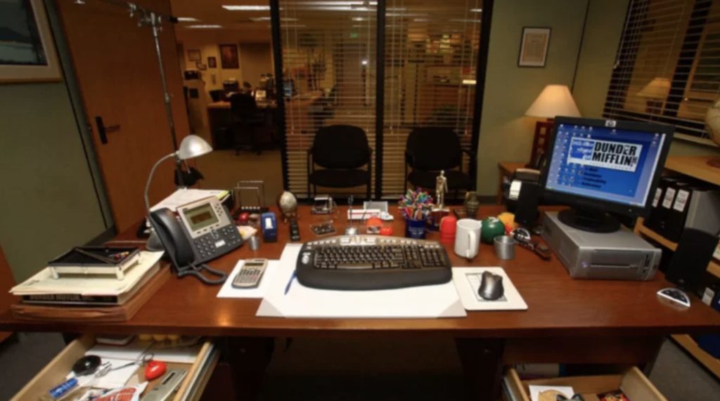 Arrière-plan Zoom du bureau de Michael Scott