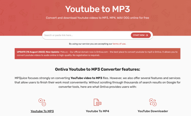 Convertisseur Ontiva YouTube en OGG