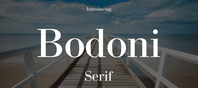 police Bodoni élégante et moderne