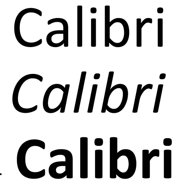Police Caliibri moderne sans empattement
