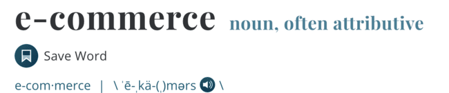 Dictionnaire Merriam-Webster orthographe du commerce électronique
