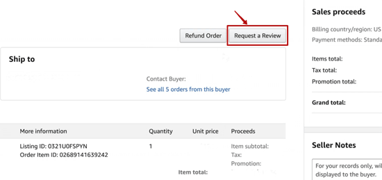 Comment utiliser le bouton de demande d'avis d'Amazon